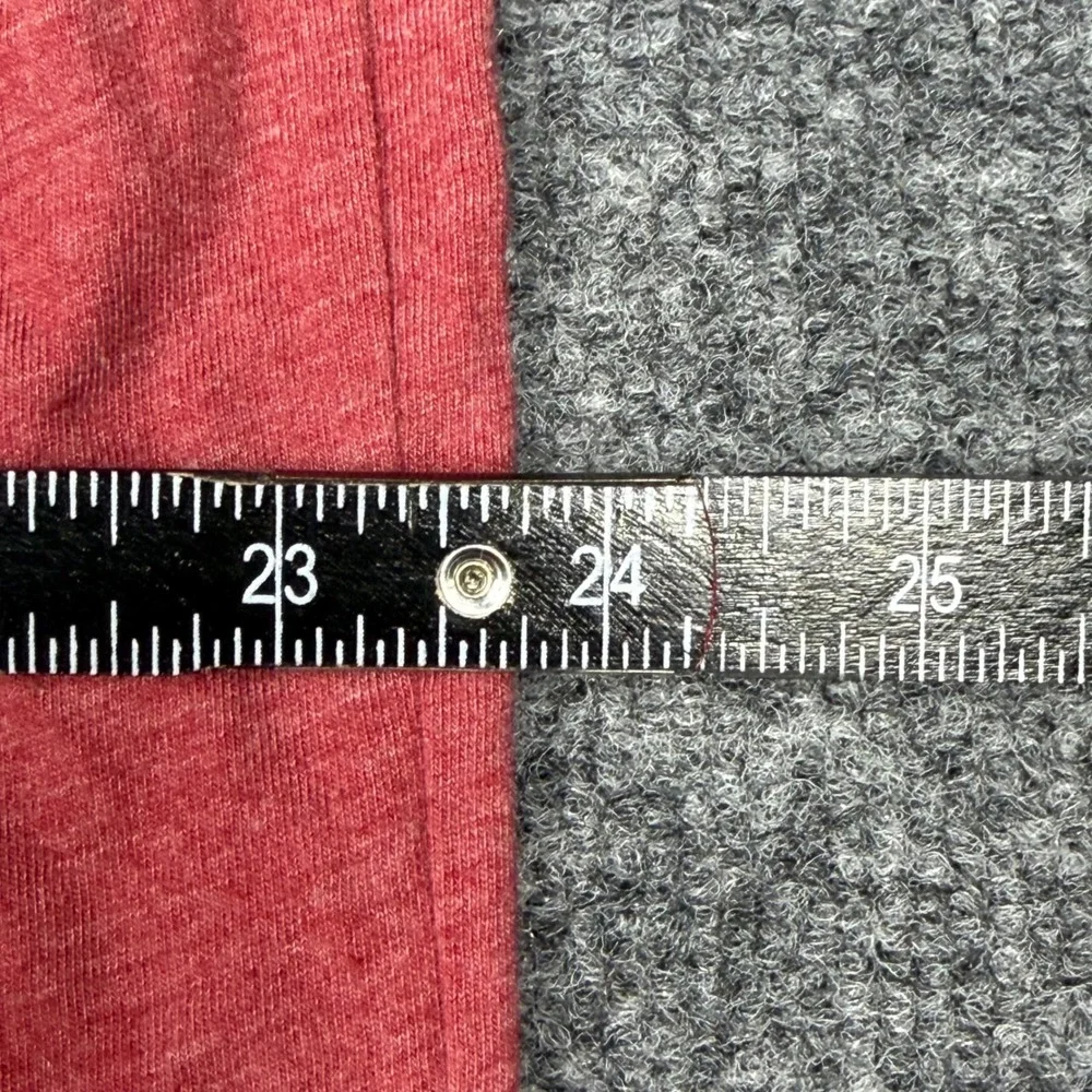 The North Face Mens XL Red Grey Raglan Baseball T-Shirt 3/4 Sleeve Classic Fit